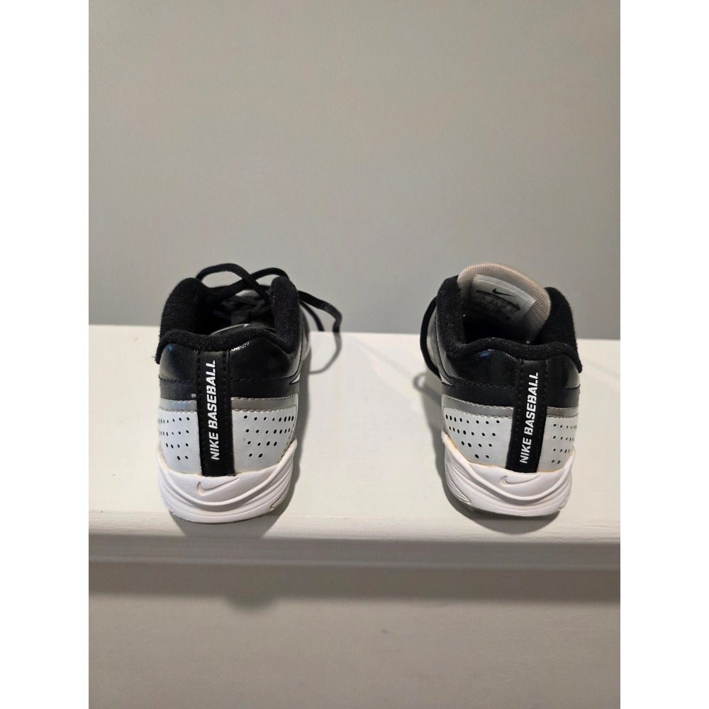 Kid sz 11C Nike Keystone Baseball Cleats Black White 469726-011 Fallball Spring - Picture 9 of 10